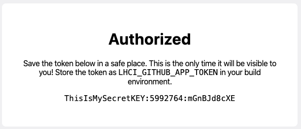 LHCI_GITHUB_APP_TOKEN
